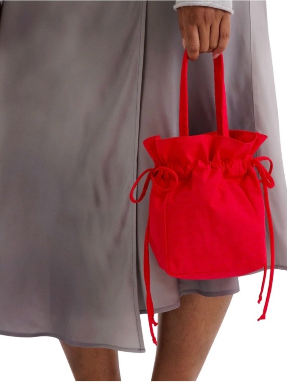 Baggu Nylon Drawstring Bag - Candy Apple - Picture 3 of 4